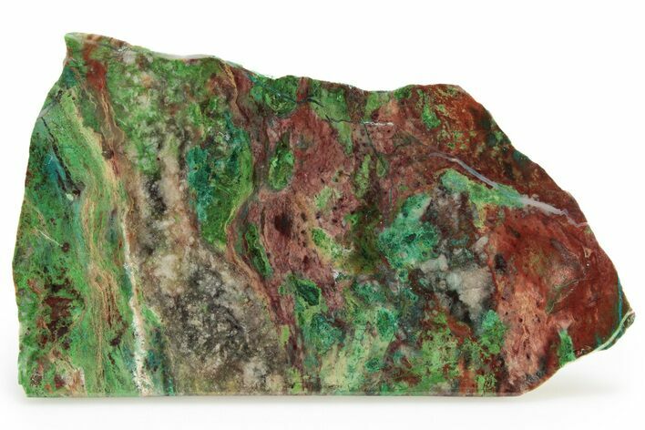 Colorful Parrot Wing Chrysocolla Slab - Mexico #265634